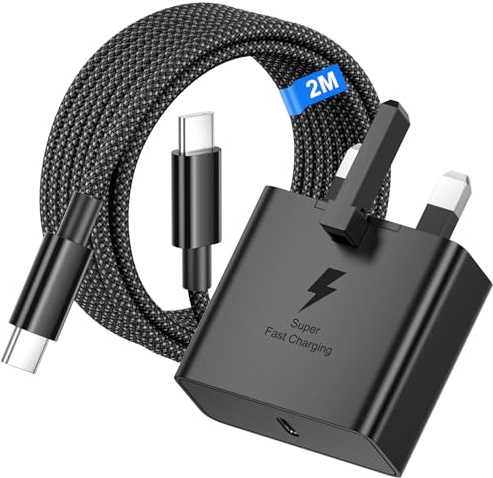 45W USB C Charger for Samsung Fast Charger Plug, Type C Fast Charging Cable with 2M USBC Charging Cable for Samsung Galaxy S26 Ultra/S26+/S26/S25/S25+/S25 Ultra/S24/S24 Ultra/S23/S22 Ultra/S21/S20