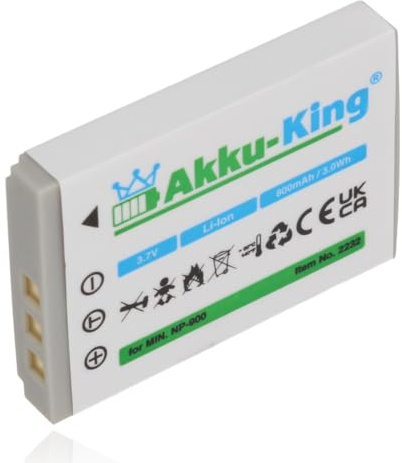 Akku-King Akku kompatibel mit Minolta, Kyocera NP-900 - BenQ, Rolei 02491-0015-00 BATS4 02491-0037-00 - Li-Ion 800mAh