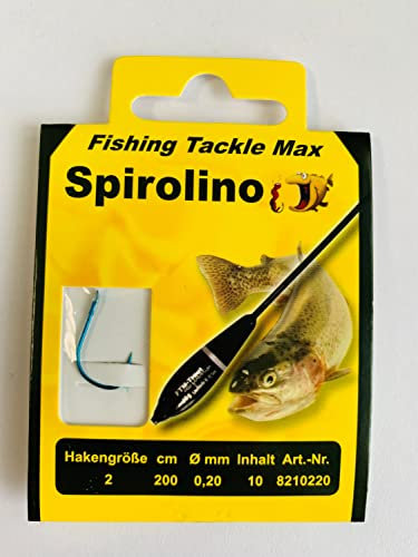 FTM Haken gebunden Sbirolino 200cm - 10 Forellenhaken, Hakengröße/Schnurdurchmesser:Gr. 2/0.20mm