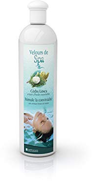 Camylle - Velours de Spa Cèdre Litsea - Fragrance à Base d'Huiles Essentielles 100% Pures et Naturelles pour Spa - Stimule la convivialité aux arômes boisés et fruités - 250ml