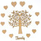 Family Tree Set Kit - MDF Tree, 12 x Hearts and Family Wording. Make Your own Family Tree (17.5cm)