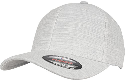 Flexfit Ivory Melange Cap, Base Cap die sich dem Kopffumfang anpasst, ohne Kunststoff-Verschluss, in den Größen S/M und L/XL
