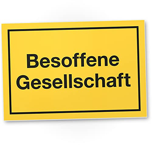 DankeDir! Geschlossene Besoffene Gesellschaft Schild mit Spruch - lustiges Geschenk für ihn Geschenkidee Geburtstagsgeschenk Männer Party Deko Zubehör Scherzartikel JGA - Accessoire Fotobox