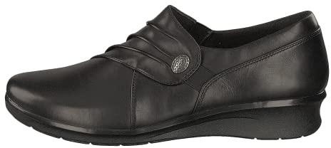 Clarks Women's Hope Roxanne Loafers, Black, 6 UK