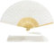 FANSOF.FANS Premium Vintage Lace Fabric Handheld Folding Fan with Grade A Bamboo Ribs for Women Girls Event Birthday Wedding Favour With Tassel (Style02)