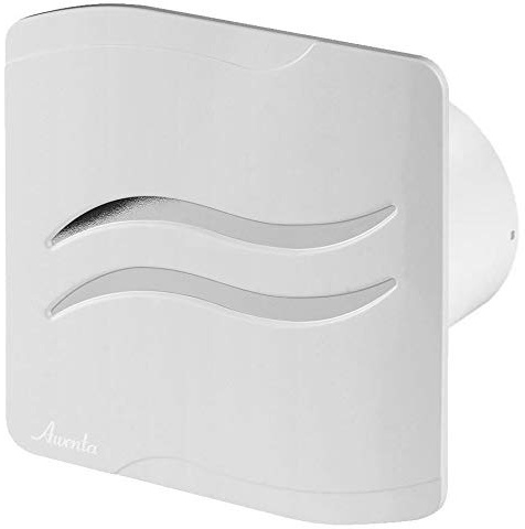 Awenta 100mm Humidity Sensor S-LINE Extractor Fan White ABS Front Panel Wall Ceiling Ventilation
