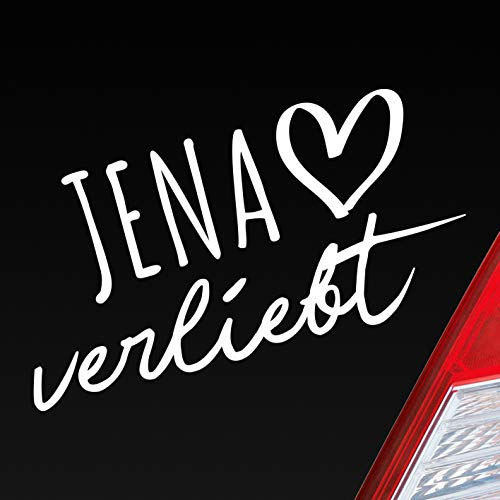 Hellweg Druckerei JENA verliebt Herz Stadt Heimat Liebe Car Auto Aufkleber Sticker Heckscheibenaufkleber