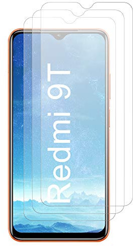 J&D Compatible para Redmi 9T Protector de Pantalla, 3 Paquetes Anti reflejante, No Cobertura Completa Película Mate Protector de Pantalla para Redmi 9T