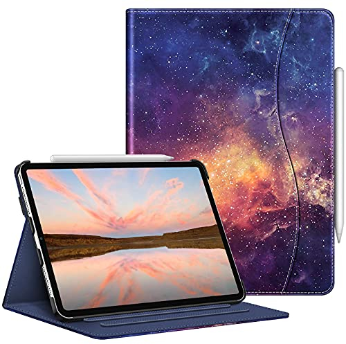 FINTIE Schutzhülle kompatibel mit iPad Pro 11 Zoll (2022/2021/2020/2018, 4. / 3. / 2. / 1. Generation) – Multi-Winkel-Folio-Hülle mit Stifthalter und Tasche, automatische Wake/Sleep, Galaxy