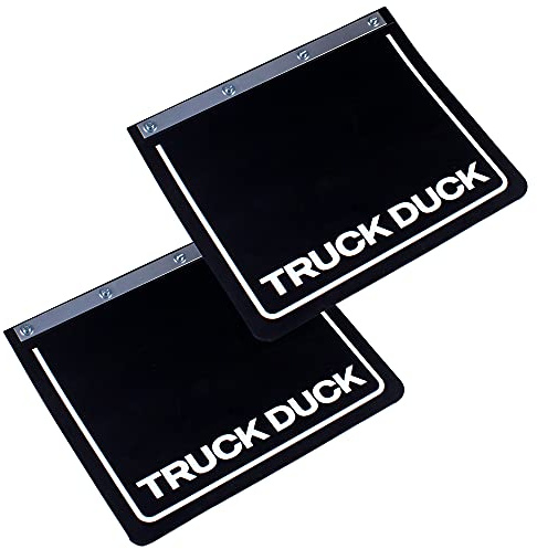 TRUCK DUCK® Universal Schmutzfänger Spritzlappen Set 40x30cm Schwarz für LKW Anhänger Auflieger Truck Trailer Transporter hinten vorn