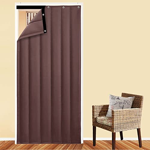 Rideau Isolant Thermique et Phonique pour Porte de Garage - Anti Froid, Épaississant d'Hiver, Adapté Aux Animaux Domestiques et Pièces Climatisées