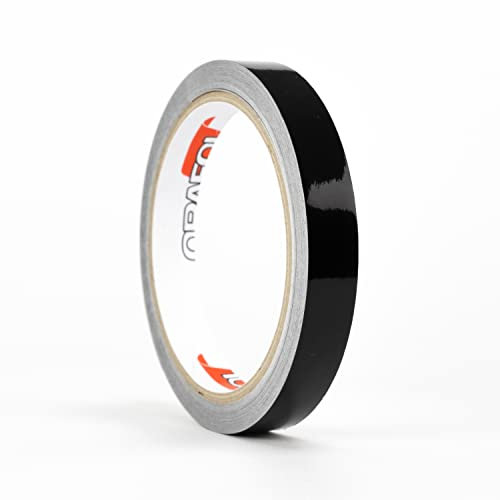 Auto Zierstreifen Schwarz Folie Folienstreifen Glänzend Autodekor Folie Pinstripes Black (13mm, Schwarz)