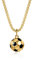 Yaomiao Fußball Halskette Edelstahl Fußball Charm Halskette Kette Fußball Anhänger Geschenke für Unisex Schmuck mit Kette Fußball Anhänger Halskette (Gold)