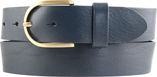 BELTINGER Damen-Gürtel aus Vollrindleder 4 cm | Jeans-Gürtel für Damen 40mm | Vollleder-Gürtel mit goldener Gürtelschließe