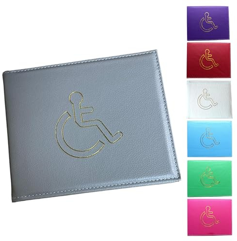 Soft Leather Disabled Badge Holder Wallet Disability Parking Badge Cover Holder by Glamified Disabled Blue Badge Display Holder… (Gary)