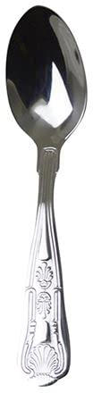 Acense Set of 12 Stainless Steel Kings Teaspoons - For Specialty Tea and Coffee Beverage Preparation - Reusable Premium Quality for Home and Restaurant Use.