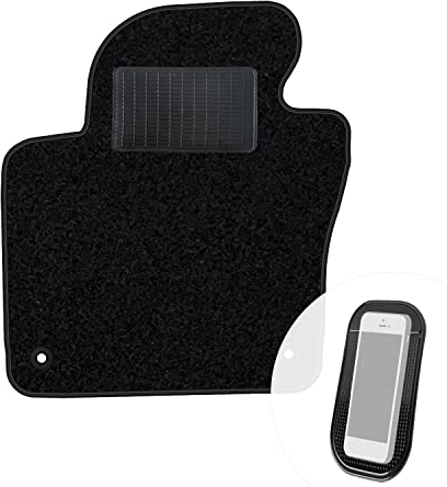 moto-MOLTICO Fahrer Fußmatte Auto Velours Fahrerseite Autoteppiche Schwarz Fahrermatte 1-teilig passend für VW Tiguan I 2007-2015