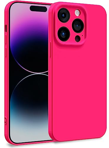 MyGadget Hülle kompatibel mit iPhone 14 Pro - Zweilagige Handyhülle mit Kameraschutz - Cover mit Innenfutter & Silikon außen - Pink