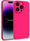 MyGadget Cover per iPhone 14 Pro - Custodia in Silicone Morbido a Doppio Strato – Case con Protezione Fotocamera & Fodera Interna Antigraffio - Rosa magenta