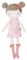 Little Dutch Stoffpuppe Kuschelpuppe Rosa - (35 cm) (Little pink Flowers)