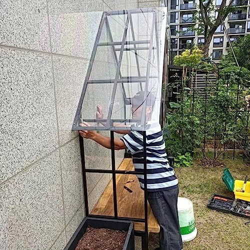 FENGSHOUU Roof Panels,Clear Polycarbonate Roofing Sheets,Rain Roof Cover,Insulation UV Protection,Cold Frame Replacement Shed Panel,for Greenhouses,Sheds,Carports,Huts,Kennels (2.62x65.6ft)