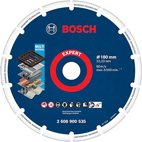 Bosch 2 608 900 535 fornitura per utensili rotanti per molatura/levigatura Ghisa, Metallo, Plastica Disco da taglio (Bosch Powertools diamond cutting disc)
