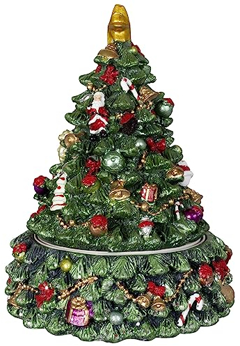 Christmas Paradise mechanische aufziehbare Spieluhr Christbaum 15cm Weihnachtsdeko grün