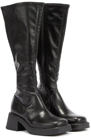 Vagabond Shoemakers Dorah - Stivale alto elasticizzato in pelle, nero, 42 EU