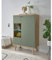 Lomadox Wohnzimmer Esszimmer Vitrine in Eiche mit grün Modern