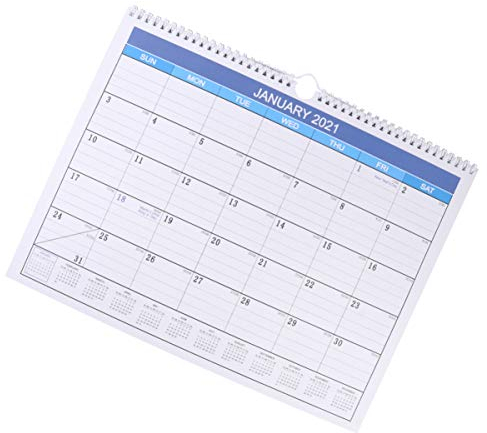 VILLFUL Kalender 2021 Aus Glattem Papier Englische Ausgabe Tischkalender Löcher Zum Aufhängen