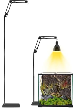 GlowUp Support de Lampe pour Reptile Réglable, Support de Lampe Chauffante pour Aquarium Tortue, 40-140CM, Support de Lampe Chauffante Tortue Table, Réservoir, Terrarium, Cages