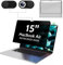 Privacy Screen for MacBook Air 15 Inch M2/M3/M4(2023-2025)-A3241 A2941 A3114 Anti Blue Light Glare Filter Removable Computer Protector, Bubble-Free Monitor Shield Laptop Film With Camera Cover