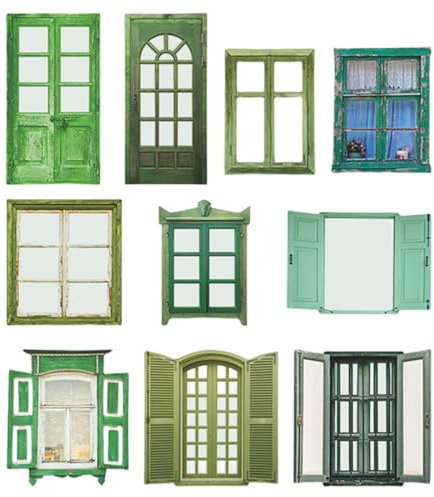 BHIPKOT Scrapbook 10 Piezas Láser Hueco Flor Ventana Collage Tarjeta Pegatinas Vintage Set Accesorios para Álbum de Fotos DIY