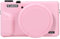 Canboc Custodia fotocamera digitale Canon PowerShot G7X Mark III, copertura in silicone morbido G7X Mark III con copertura lente rimovibile, rosa (solo custodia)
