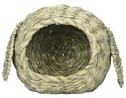 Fruusv Naturrasen-Versteck | Kaninchengras-Versteck | Gras-Tierhütte, Komfortables Gras-Versteck, Gras-Versteck-Spielhaus, Vielseitige Und Robuste Gras-Haustierhütte Für Kaninchen Und Meerschweinchen