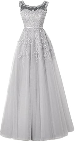 OULIWANGLUO Damen Einfarbige Tüll Lange Abendkleid Slim Elegant Hochzeit Cocktailkleid Hochzeitsgäste Partykleid Maxi Kleider