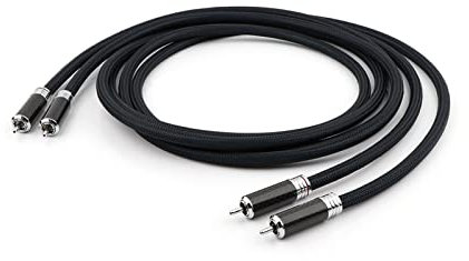 DREEK OCC Copper Silver Plate Stereo Analogue Interconnect Cable Compatible With Speaker, Turntable, Receiver(1.5 Meters)