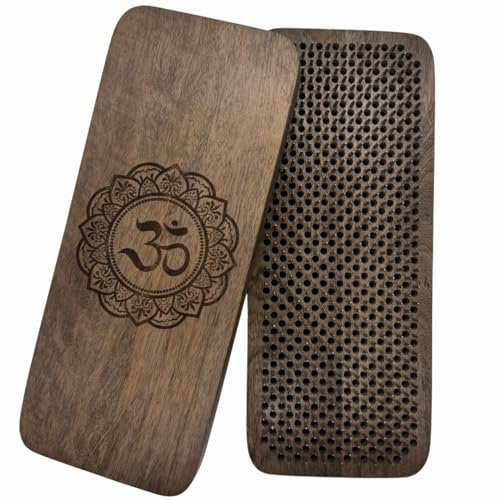 Sadhu Board Nagelbrett für Füsse Fuß Yoga Meditation Holz handgemacht in Indien Handmade für Akupressur Akupunktur Entspannung Mentale Gesundheit Massage Nail Board (B-Ware/Zweite Wahl)