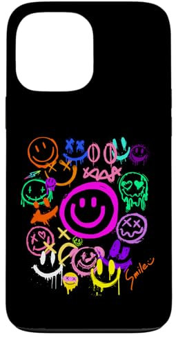 Smile Face Emoticons Fun Vivid Graffiti Smileys, Graphic Case for iPhone 13 Pro Max