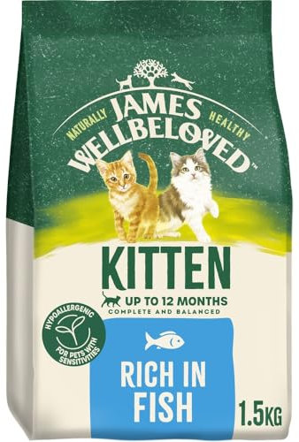 James Wellbeloved Hypoallergenic Dry Cat Food for Kitten Fish 1.5 kg