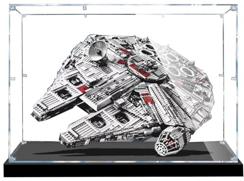 Acryl-Vitrine für Lego 75192 Ultimate Millennium Falcon Bauset, transparente Vitrine, staubdichte Vitrine, kompatibel mit Lego 75192 (nur Vitrine) (transparent, 3 mm)