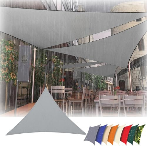 Voile d'ombrage Imperméable Triangulaire 6x10x13m,Toile Ombrage Protection Solaire avec Cordes,UV Blocage Voile de Soleil Abri pour Patio Jardin,Carport,Terrasse,Piscine,Balcon