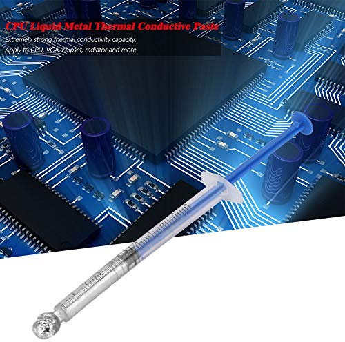 Pintura Conductora, 0.5 Ml 3g CPU Liquid Metal Termal Pasta Conductora Contiene Pasta Térmica Pasta Térmica de Plata Pasta Térmica Líquida para la Reparación de PCB del Teclado
