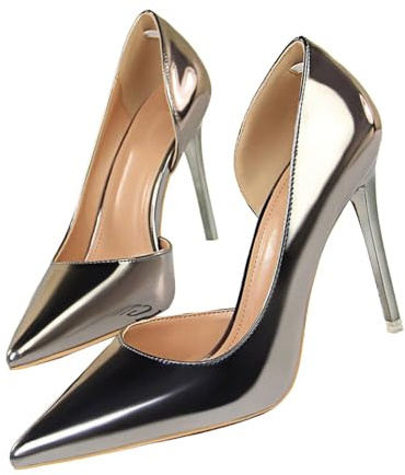 Scarpe Donna Tacco Alto Classico Punta Chiusa Scarpe Decolte Eleganti Primavera Sexy Sandali Con Tacco Tacchi a Spillo Sposa Scarpe Da Ufficio Feste Per Affari E Lavoro Slip-On Scarpe Da Sposa