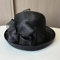 AAIXXIZAO Chapeau Paille Femmes Charmant Chapeau De Soleil pour Les Femmes Élégant Arc Fête Mariage Église Chapeau Large Bord Anti-UV Plage Casquette Noir