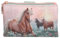 Depesche 13405 Miss Melody Romantic Fields - Portemonnaie in Grün und Rosa, mit Pferde Motiv und Blumenwiese, Geldbörse mit Klettverschluss