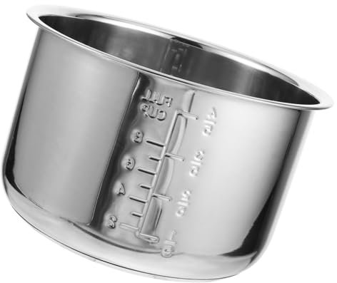 ELAYARD Cazuela De Acero Inoxidable Para Cocción Diaria Recipiente De Olla Eléctrica y Arrocera Accesorio Para Cocinar Arroz y Sopas