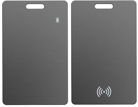 Quevati 2PCS Ultraflache Wallet Tracking Karte,Air-Tag Wallet-Ortungsgerät, Nicht wiederaufladbar,kompatibel mit Apple Find My (nur iOS),Keine austauschbaren Batterien