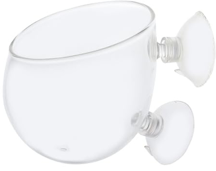 VICASKY Saugnapf Für Reptilien-futternapf Glas Futterbox Mit Saugnapf Wasserschale Für Gecko Schildkröte Schlangen Echsen Spinnen Und Andere Reptilien