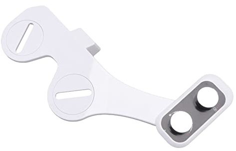 Fockety Bidet de Toilette Universel, Facile à l'installateur, Matière Plastique, Remplacement Idéal, Double Buse, Pression D'EAU RÉGLABLE pour un Lavage Confortable